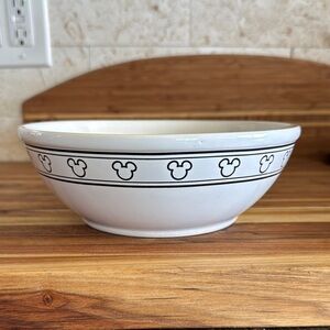 White Bowl with Mickey Mouse iIcon Design